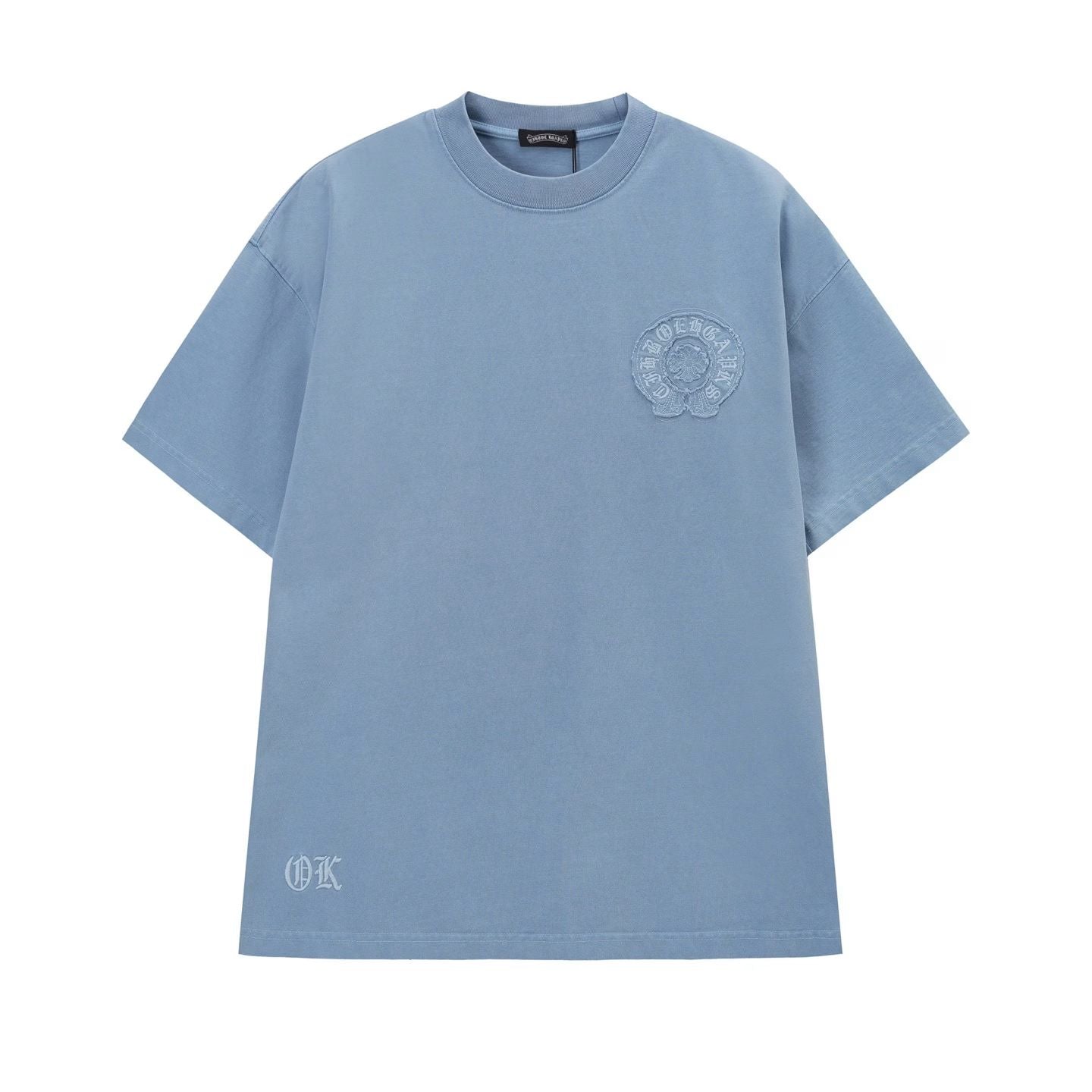 Chrome Hearts Blue Monochrome Horseshoe T-ShirtChrome Hearts Blue Monochrome Horseshoe T-Shirt