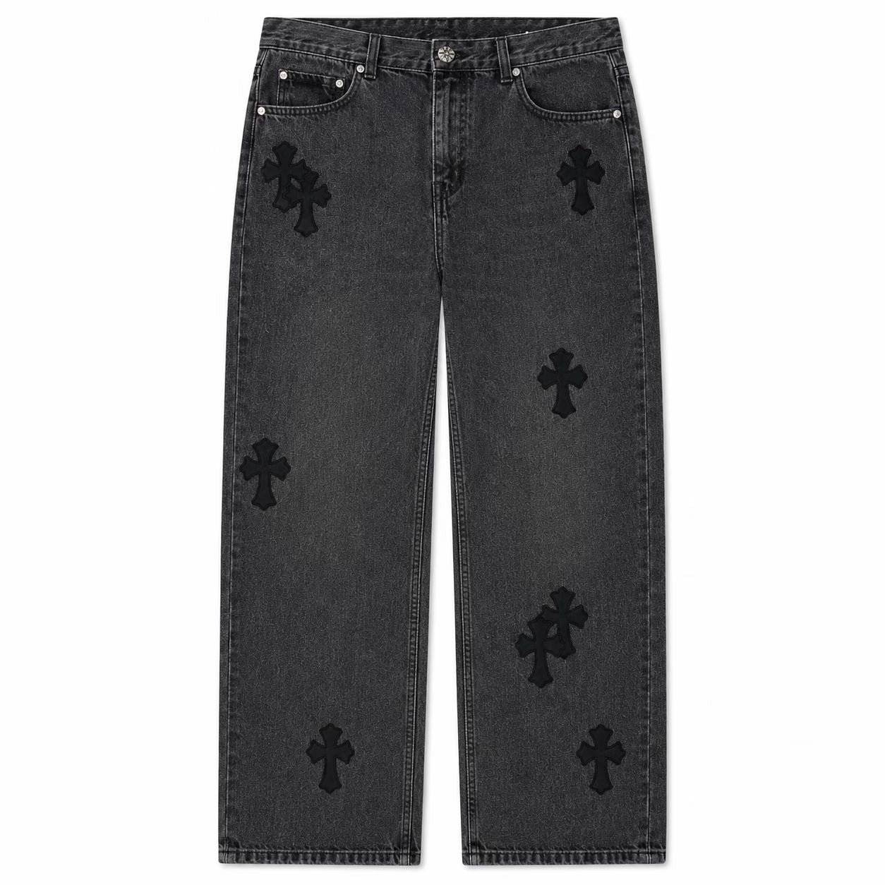 Chrome Hearts Denim Black Washed Jeans