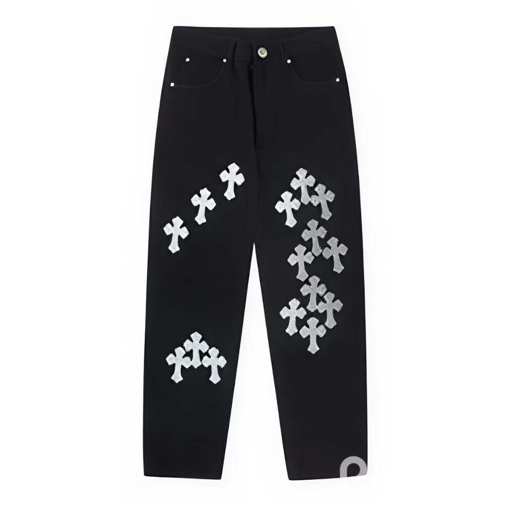 Chrome Hearts Multi Cross Patch Jeans