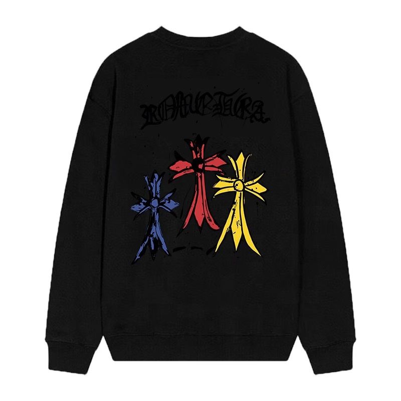 Chrome Hearts Triple Cross Graffiti Black Long Sleeve
