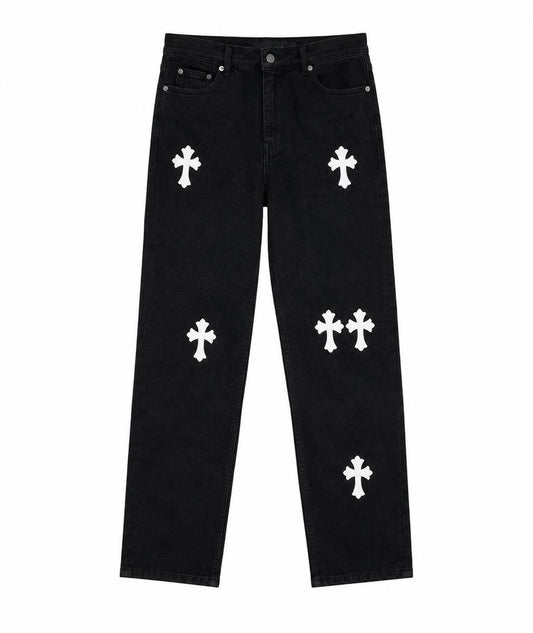 Chrome Hearts Black White Label Jeans