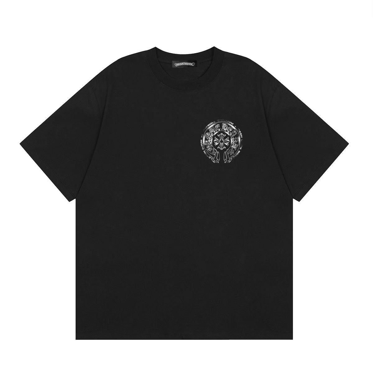 Chrome Hearts Silver Gothic Circle T-Shirt Black