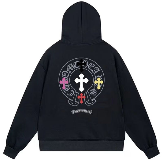 Chrome Hearts Black Multi Cross Cemetery Pullover Hoodie