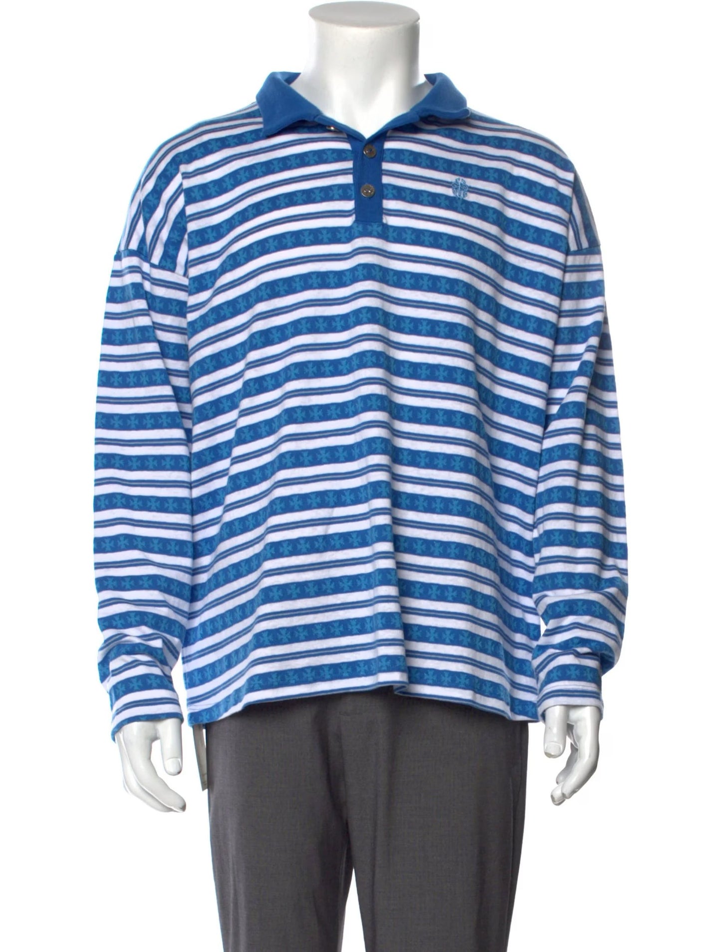Chrome Hearts Blue Polo Shirt