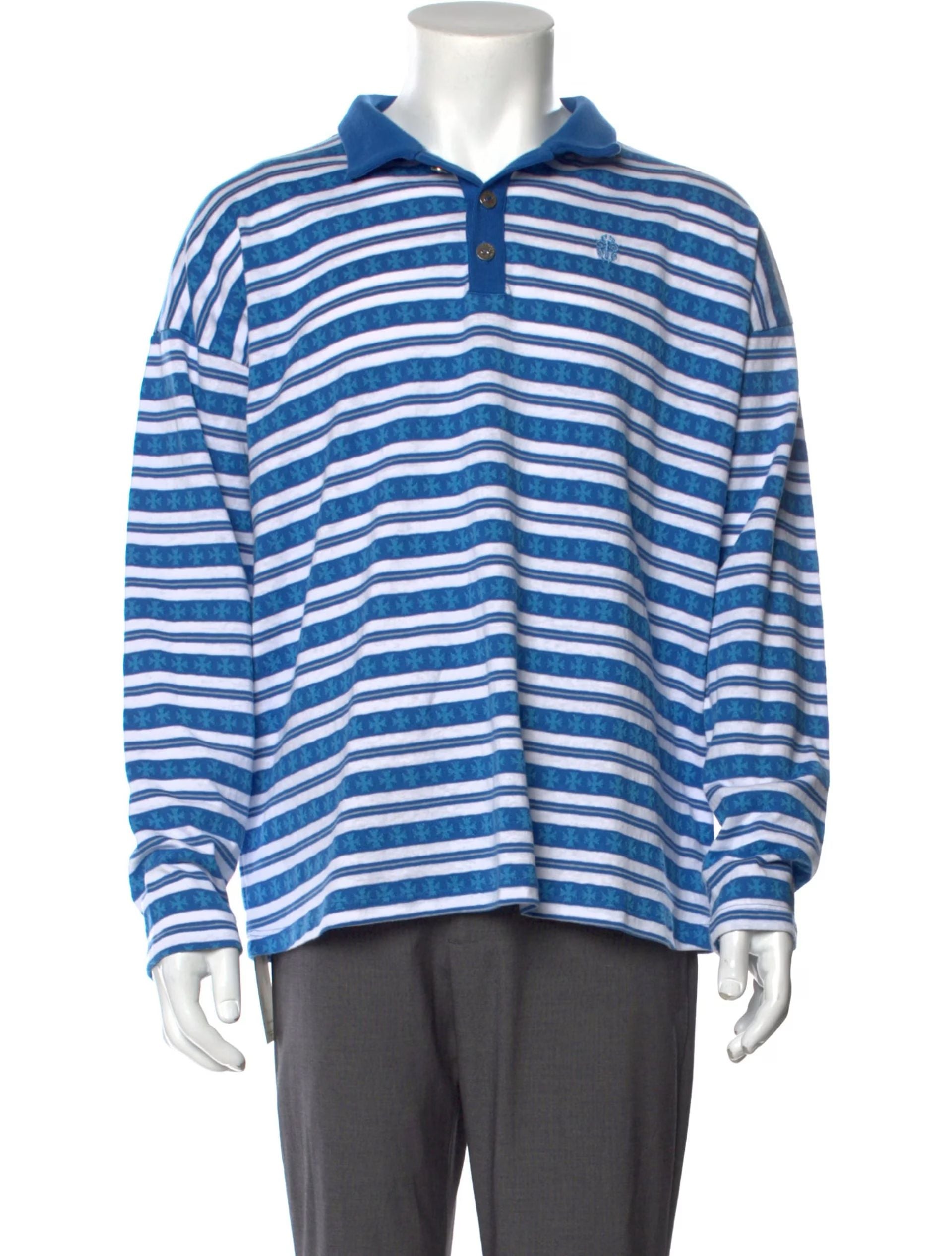 Chrome Hearts Blue Polo Shirt