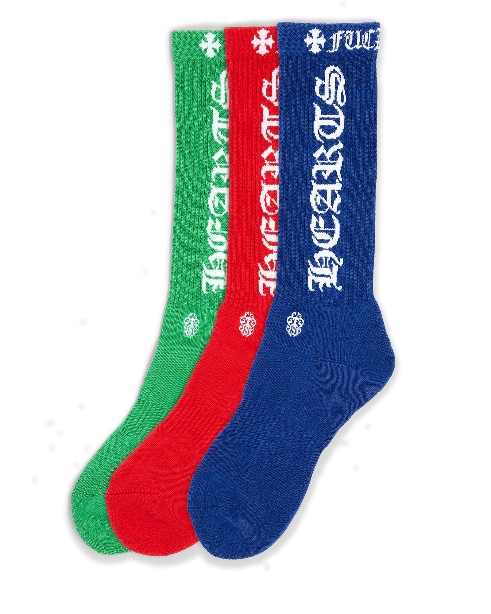 Chrome Hearts “FUCK YOU” Band in White Socks