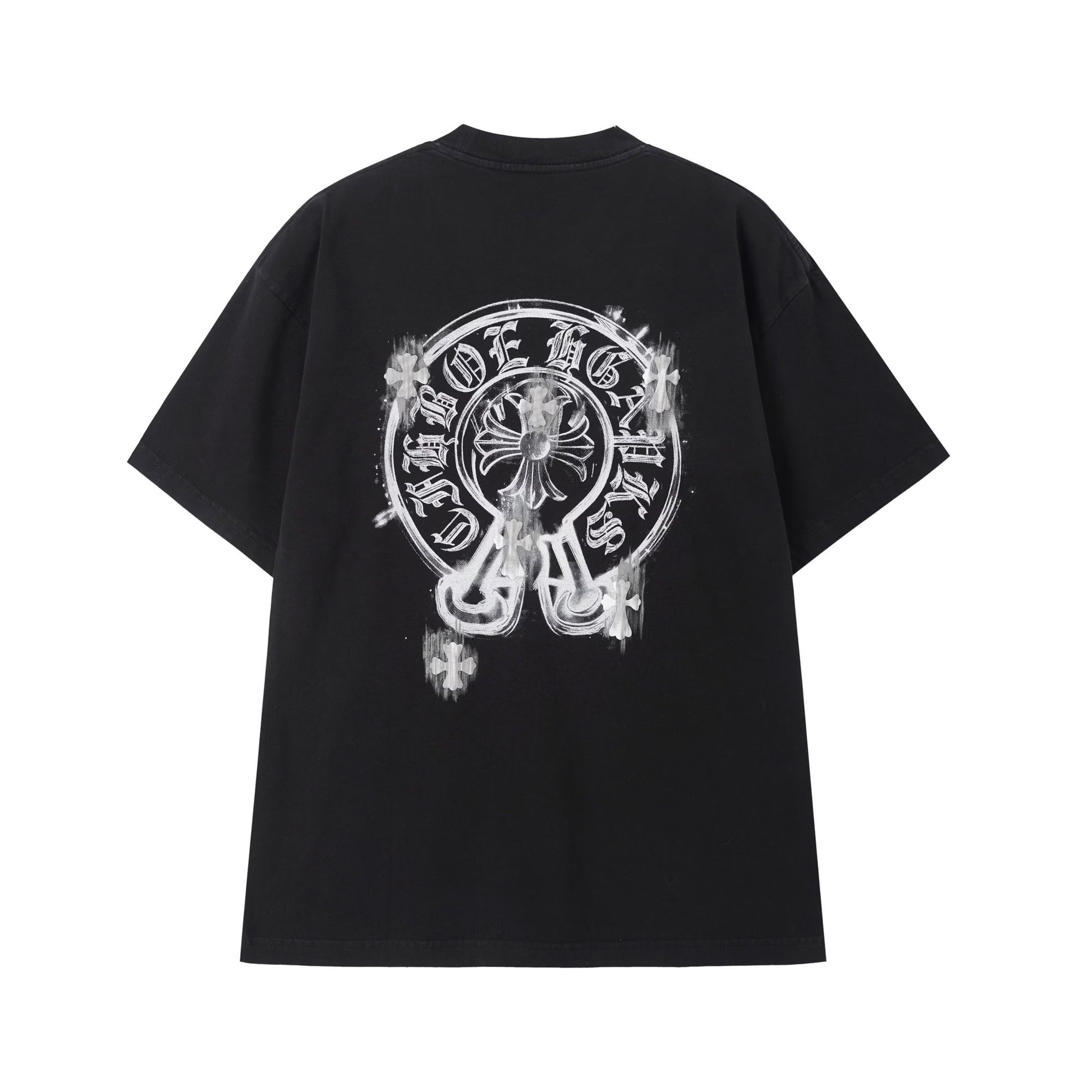 Chrome Hearts Horseshoe Spray Paint Graphic T Shirt