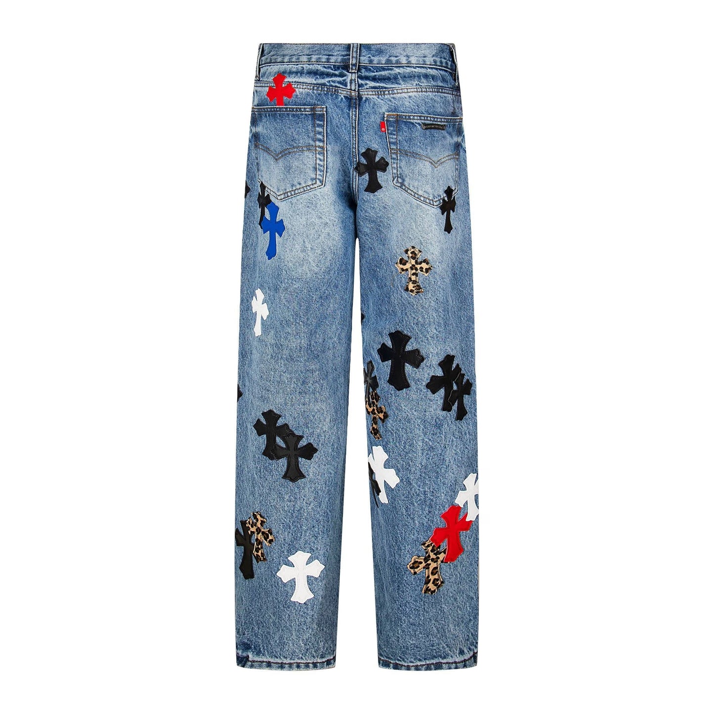 Firmranch Leather Leopard Cross Pants