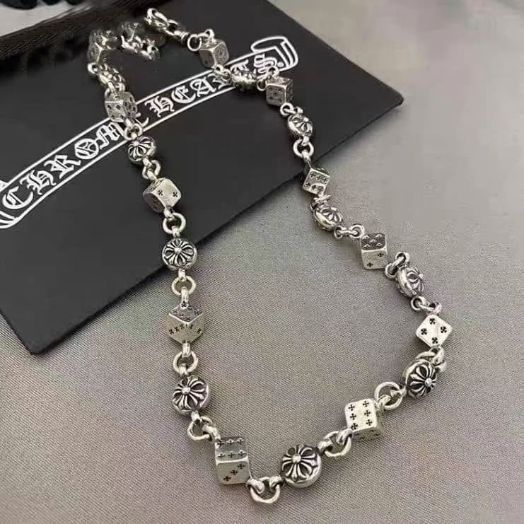 Chrome Hearts Dice Link Silver Necklace