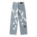 Chrome Style Levis Hearts Cyan Jeans