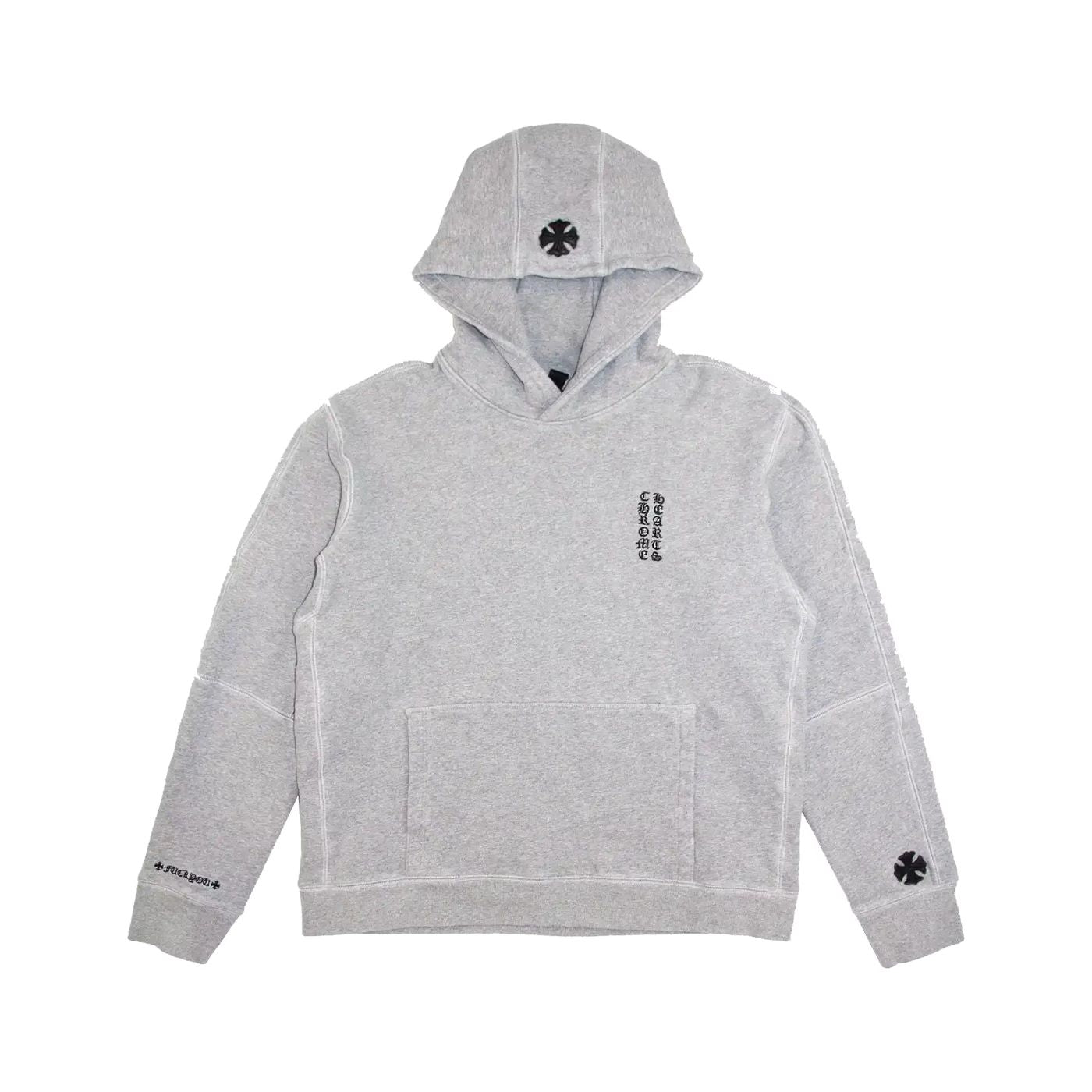 Leather Patch Fuck You Hoodie