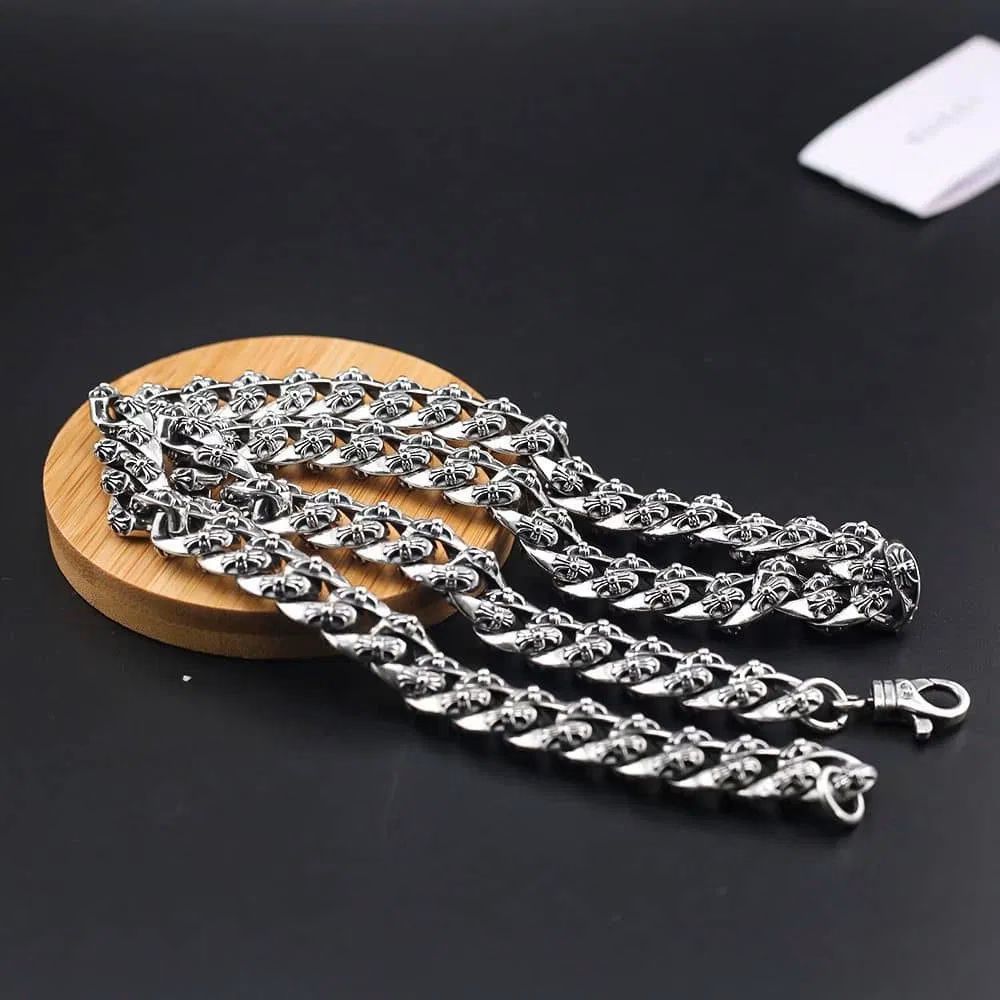 Chrome Hearts Cross Curb Chain Necklace