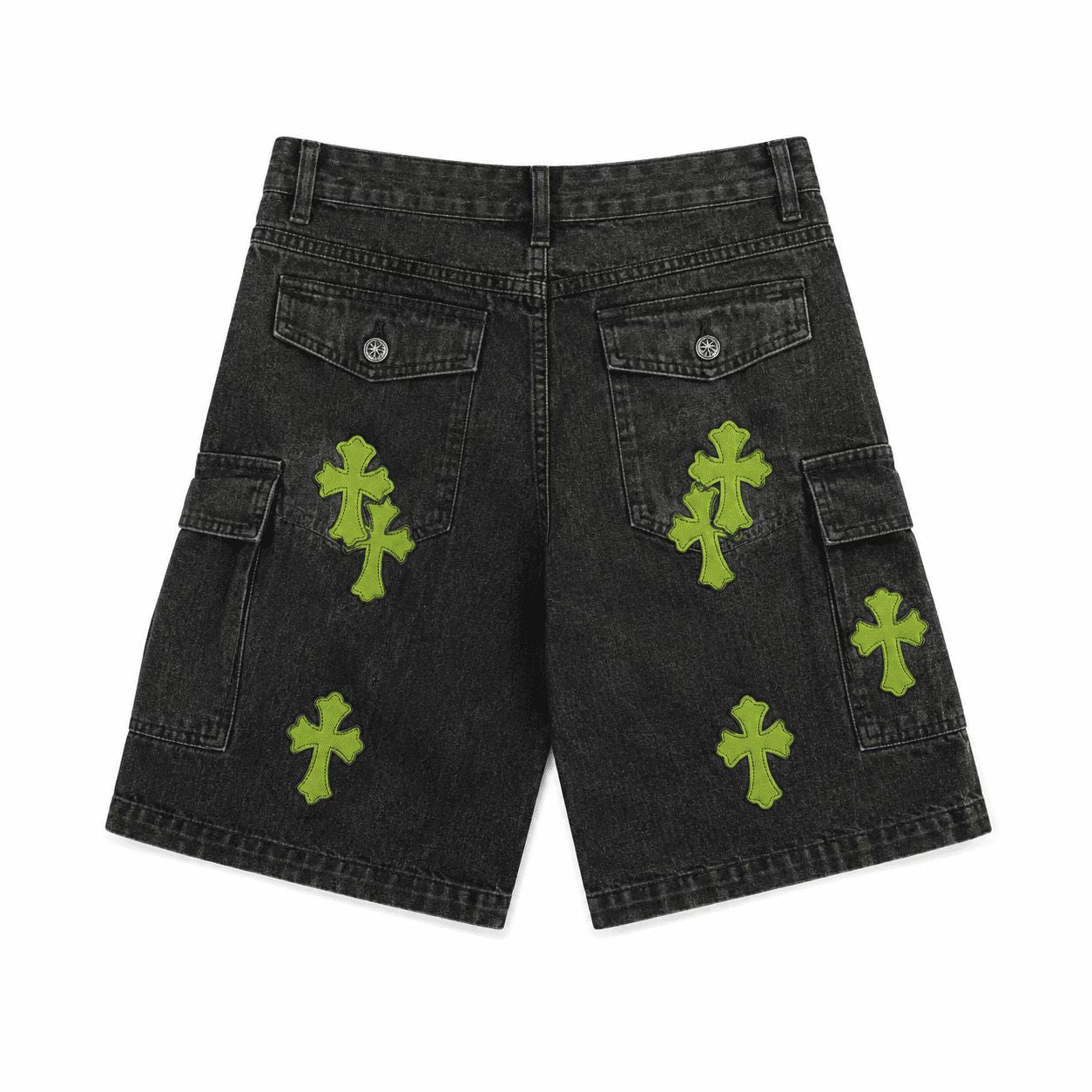 Chrome Hearts Camo Neon Cross Cargo Shorts