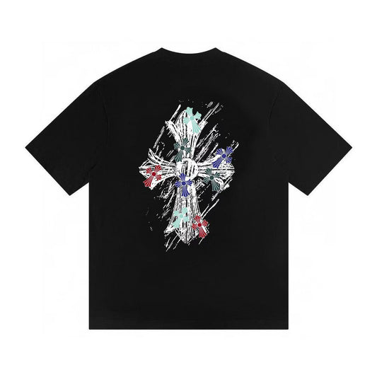 Chrome Hearts Sketch Cross Graphic Black T-Shirt