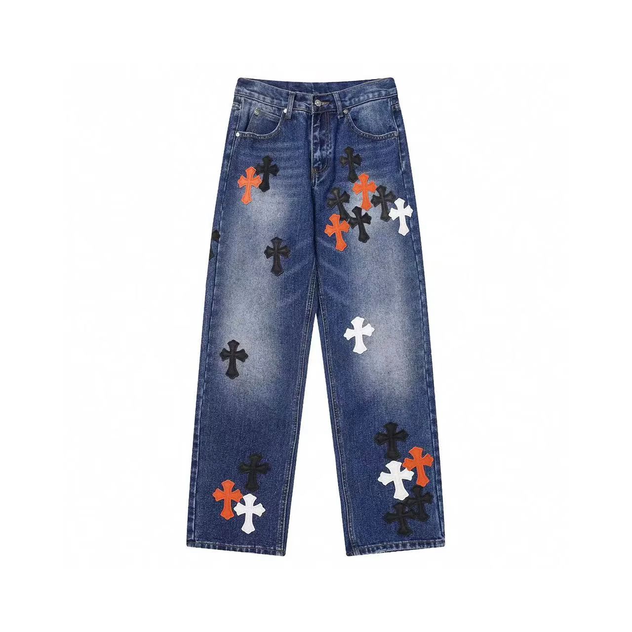 Chrome Hearts Blue Cross Denim Jeans