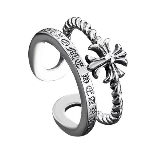 Chrome Hearts Double Wrap Cross Ring
