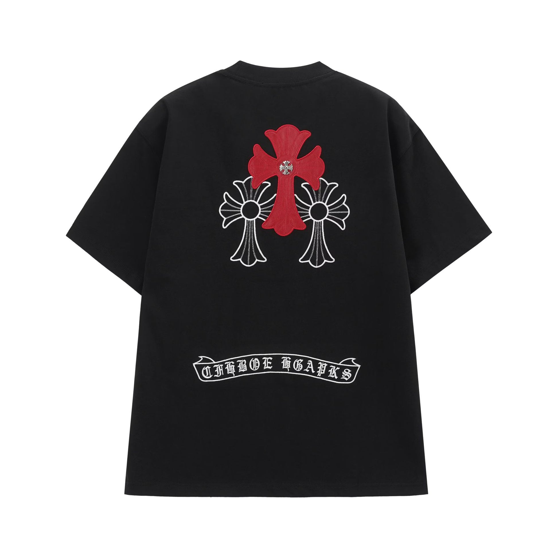 Chrome Hearts Red Triple Cross T-Shirt