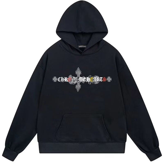 Chrome Hearts Artistic Cross Hoodie Black