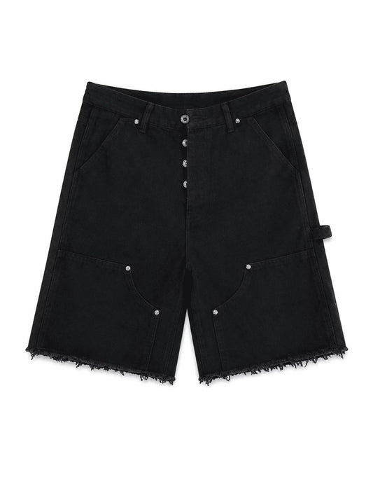 Chrome Hearts Tonal Cross Denim Shorts