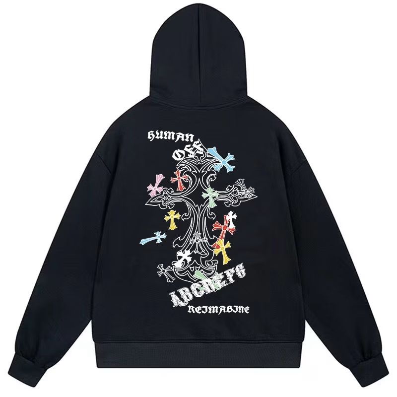 Chrome Hearts Artistic Cross Hoodie Black