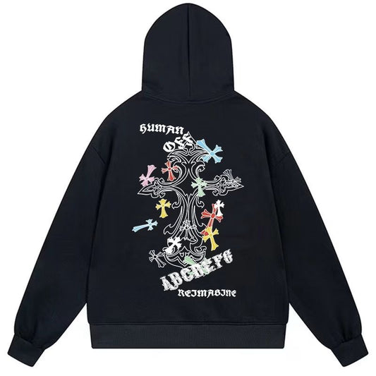 Chrome Hearts Artistic Cross Hoodie Black
