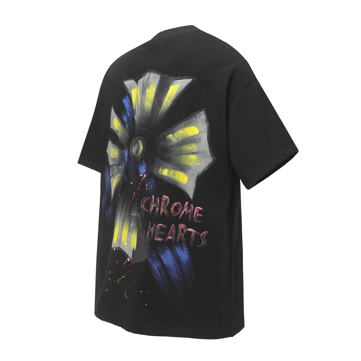 Chrome Hearts Paint Splatter Cross T-Shirt Black