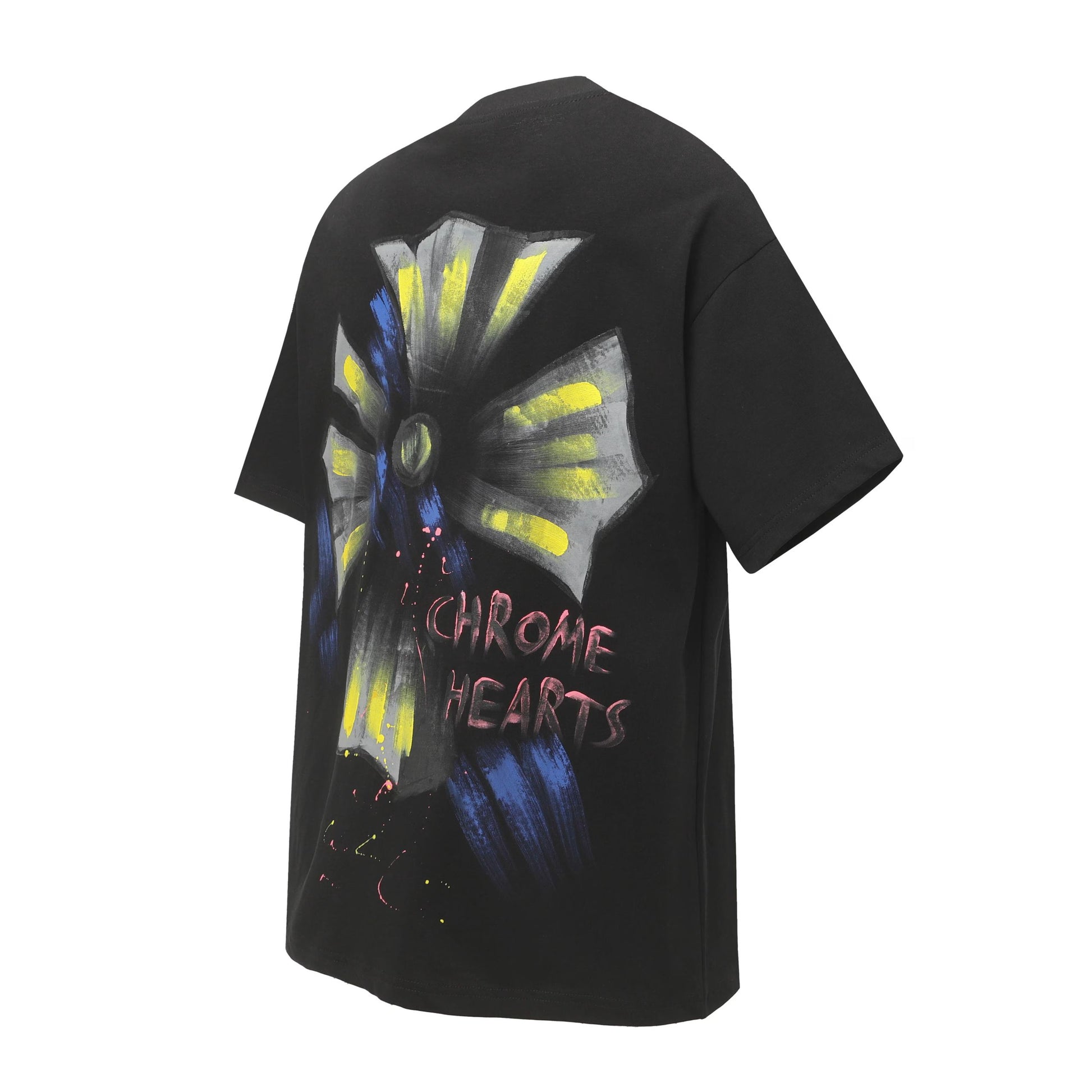 Chrome Hearts Paint Splatter Cross T-Shirt Black