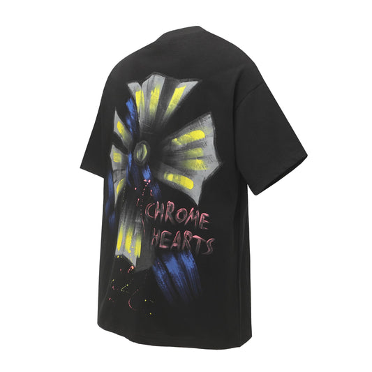 Chrome Hearts Paint Splatter Cross T-Shirt Black
