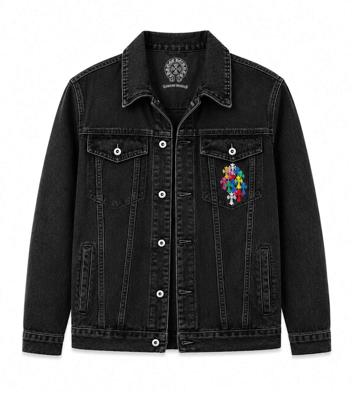 Chrome Hearts Black Multi Cross Denim Jacket