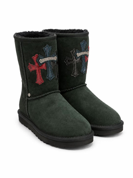 Chrome Hearts Triple Cross UGG Boots – Dark Green