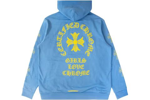 Blue Sanskrit Chrome Hearts hoodie