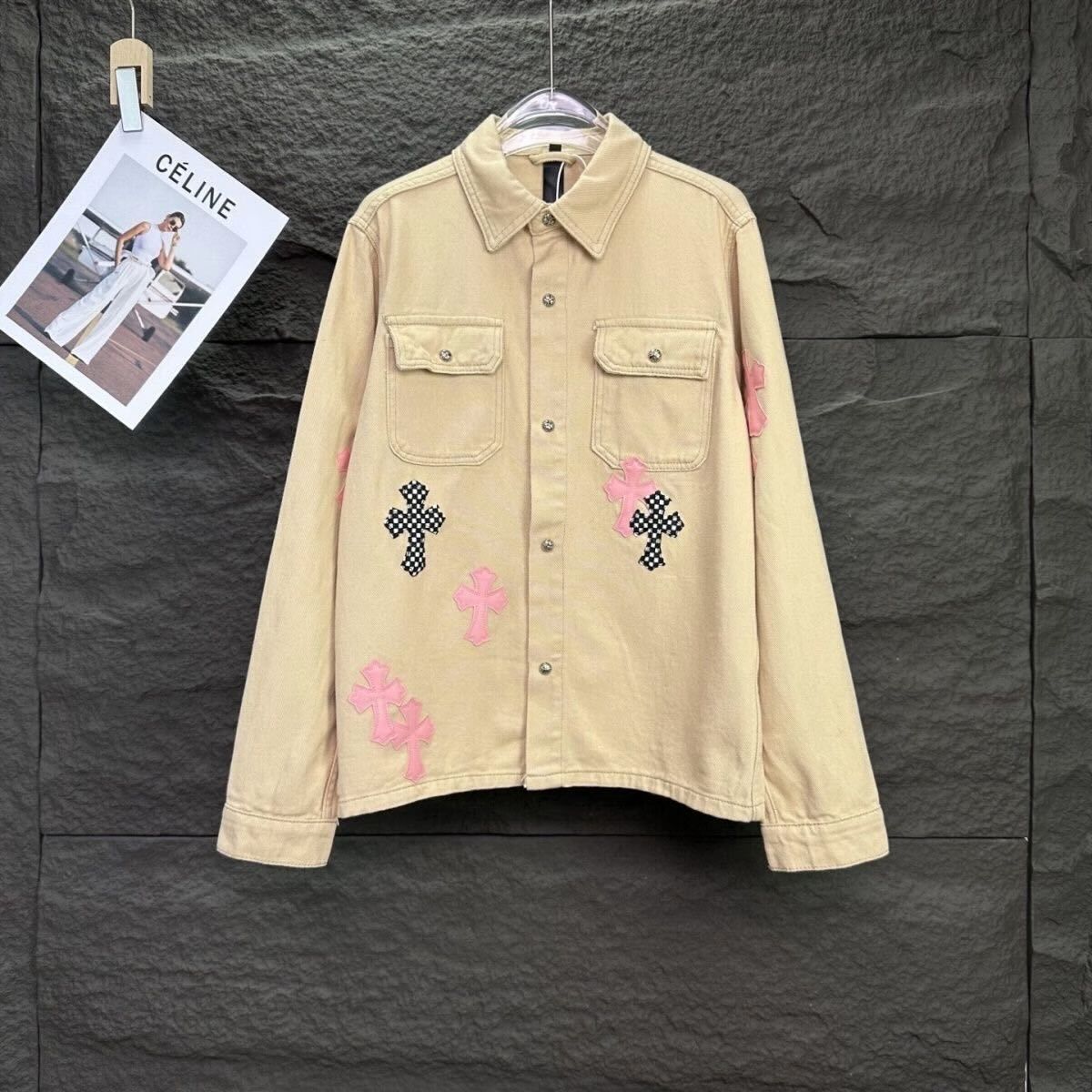 Chrome Hearts Jacket with Pink and Black Crosses