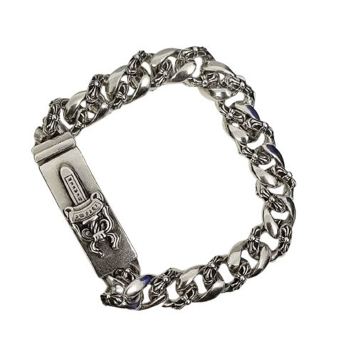 Chrome Hearts Dagger ID Cuban Link Bracelet