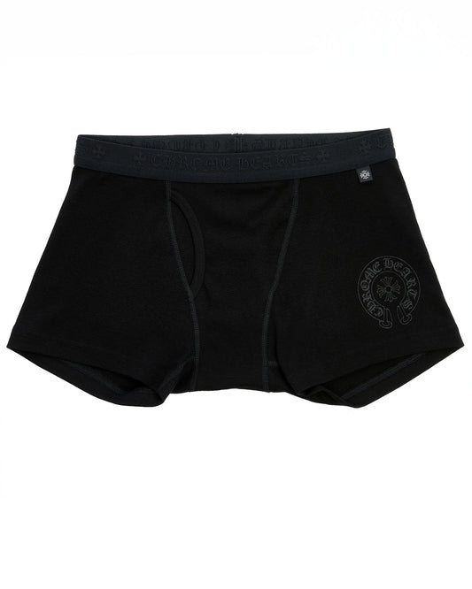 Chrome Hearts Black Cotton Boxer Brief with Black Tonal