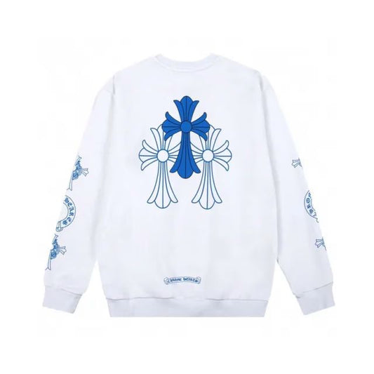 Chrome Hearts Blue Logo Crewneck Sweatshirt