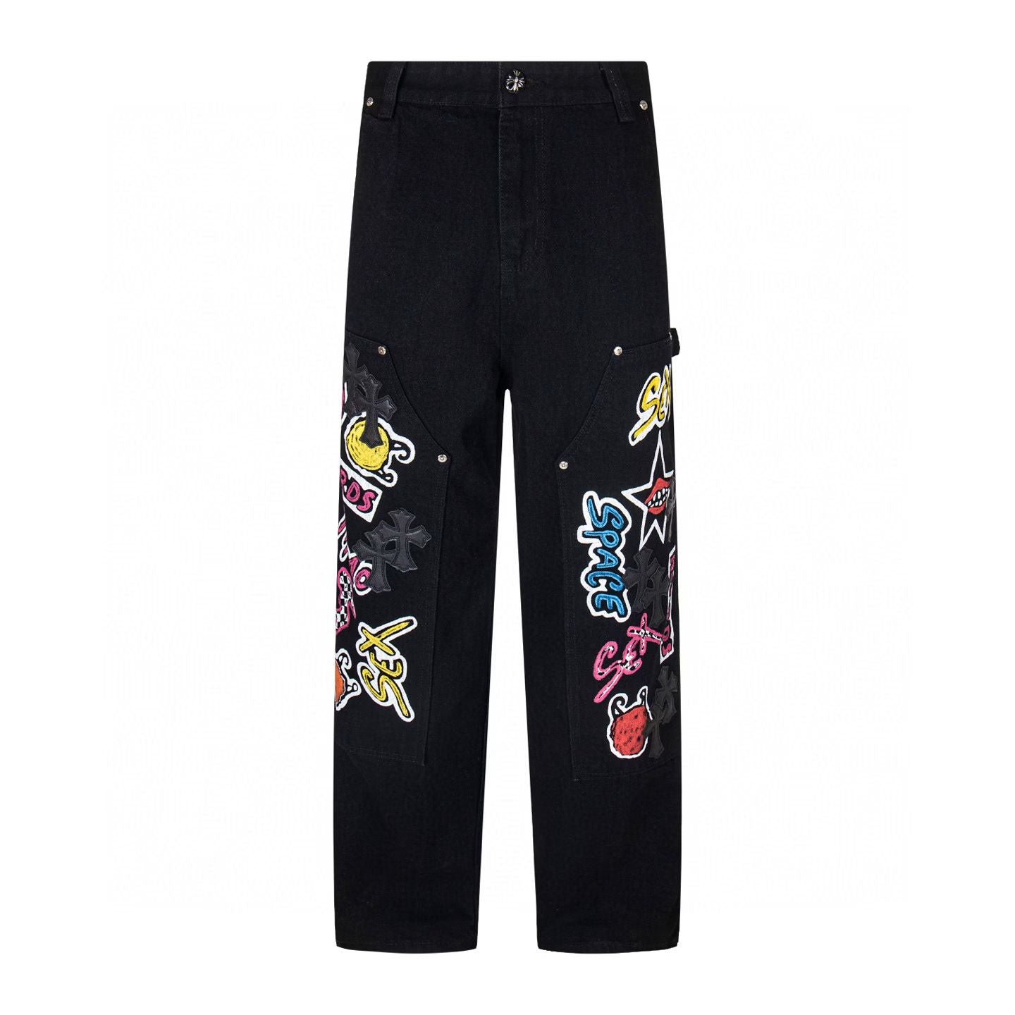 Chrome Hearts Patchwork Cross Carpenter Jeans