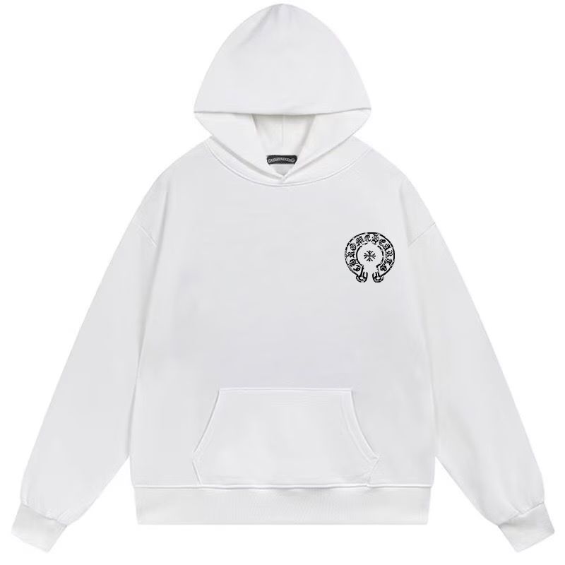 Chrome Hearts Gothic Cross Graphic White Hoodie