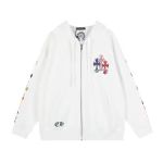 Chrome Hearts Multi Color Cross Cemetery Hoodie White