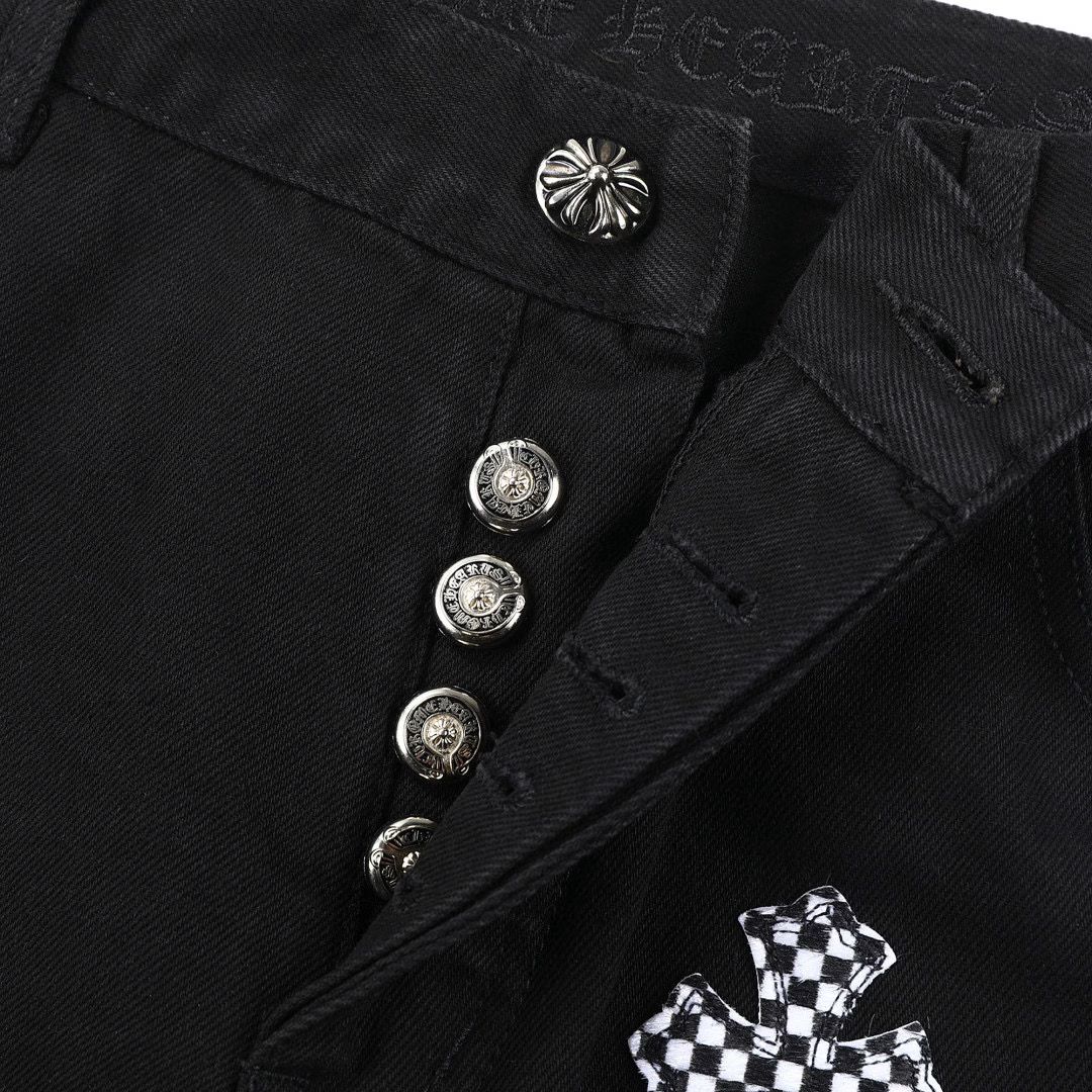 Chrome Hearts Multi Color Cross Jeans