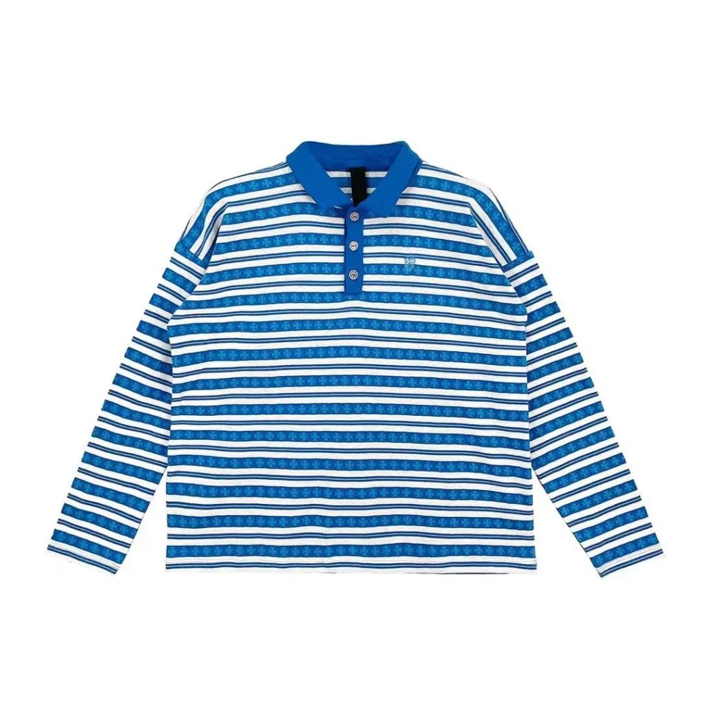 Chrome Hearts Blue Polo Shirt