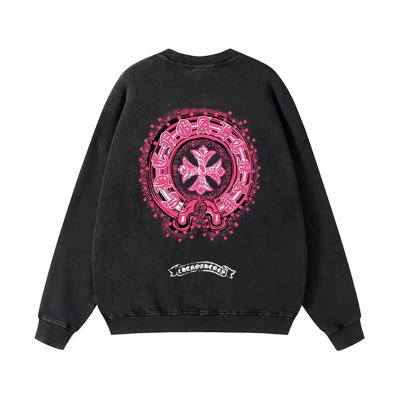 Chrome Hearts Pink Splash Horseshoe Long Sleeve