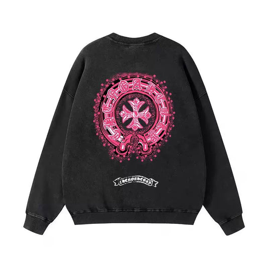 Chrome Hearts Pink Splash Horseshoe Long Sleeve