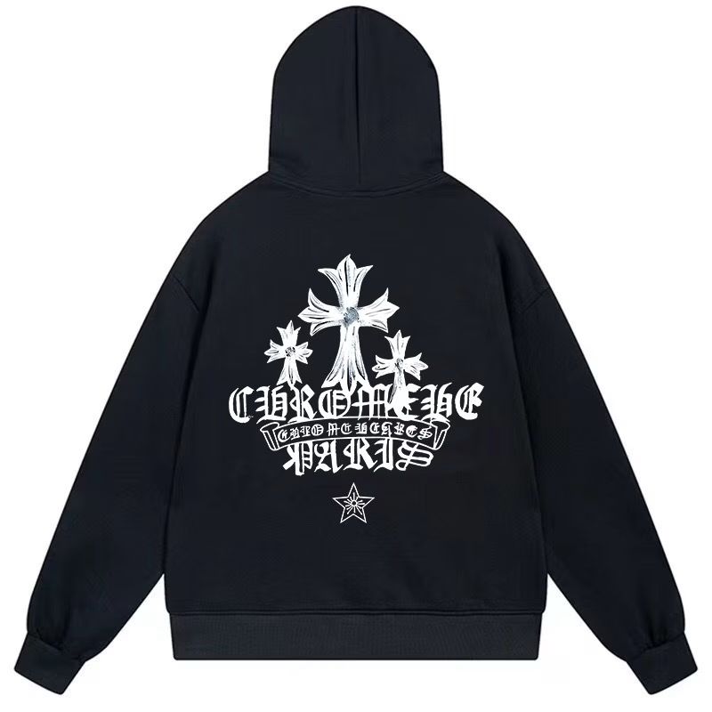 Chrome Hearts Triple Cross Graphic Black Hoodie
