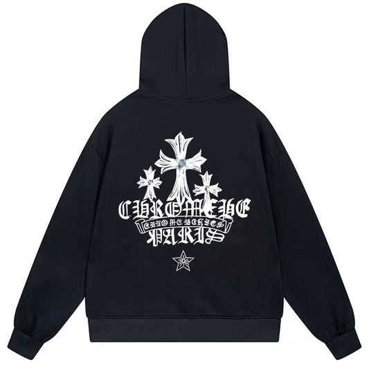 Chrome Hearts Triple Cross Graphic Black Hoodie