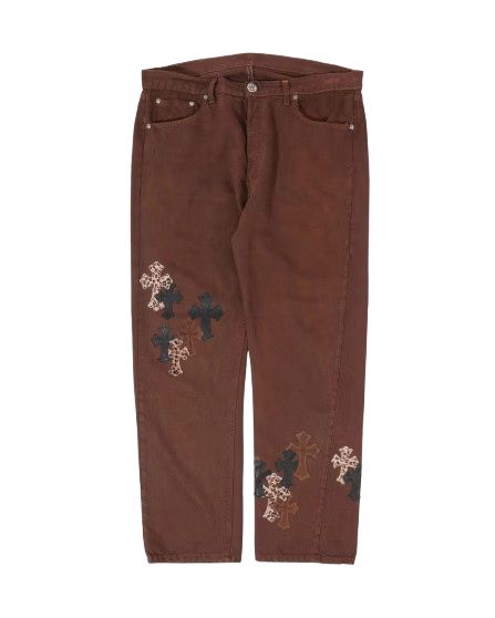 Chrome Hearts NYFW Leopard Levi’s Cross Patch Jeans