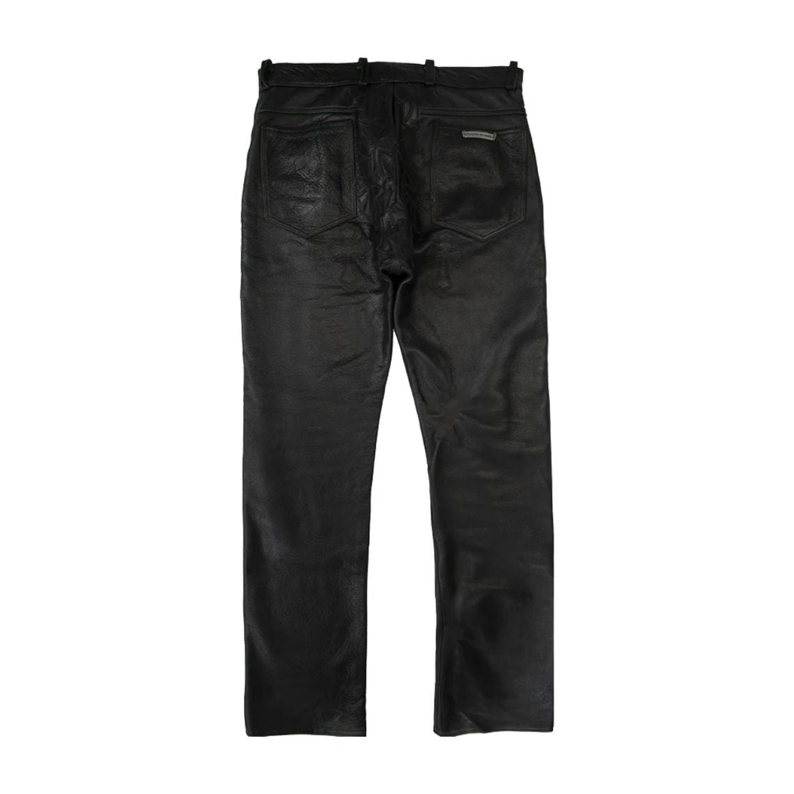 Chrome Heart Leather Fleur Knee Pants