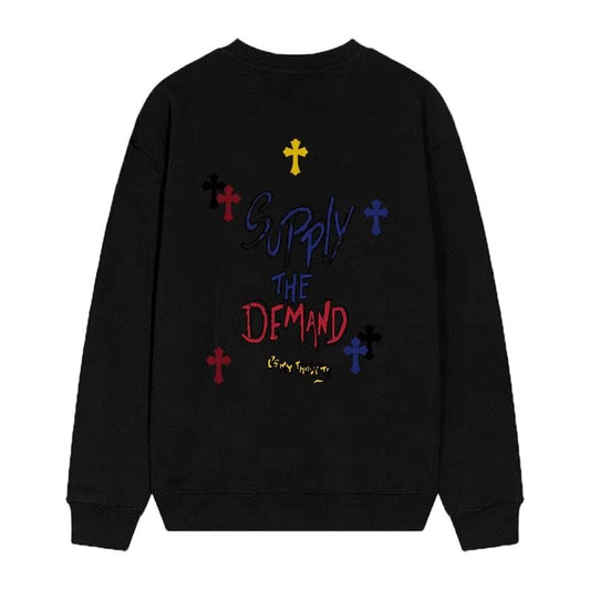 Supply The Demand Cross Graphic Sweatshirt – Black