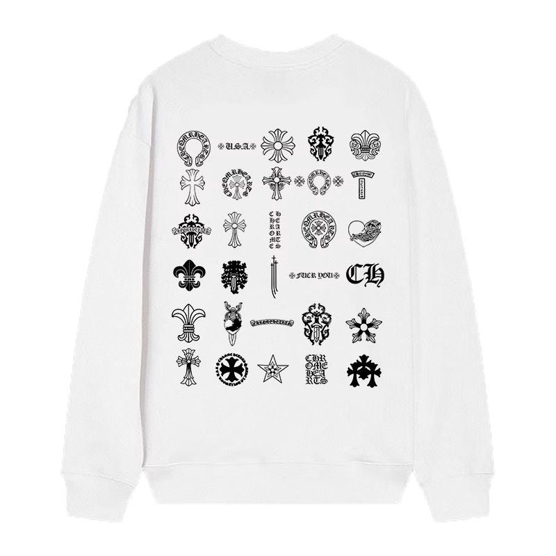 Chrome Hearts Multi Logo Long Sleeve Tee White