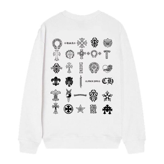 Chrome Hearts Multi Logo Long Sleeve Tee White
