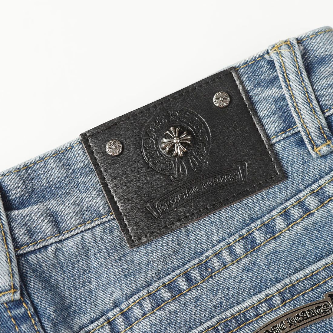 Chrome Style Levis Hearts Cyan Jeans